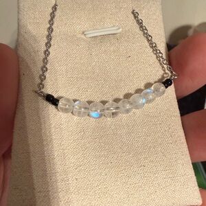 Rainbow moonstone necklace